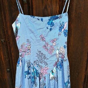 Floral Blue and Pink Dress